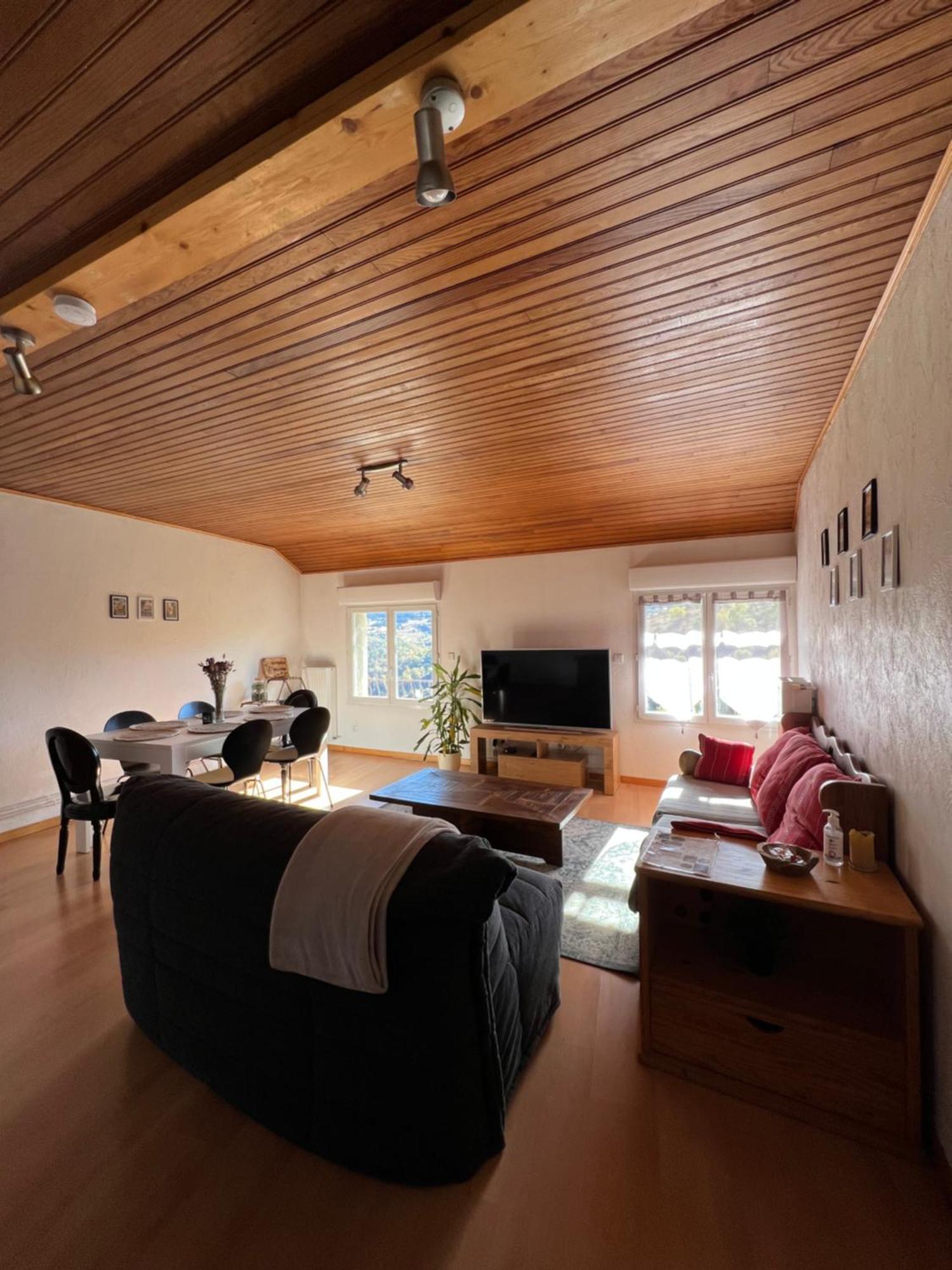Logement Avec Vue Panoramique A 10Min Des Pistes Sauto Екстериор снимка
